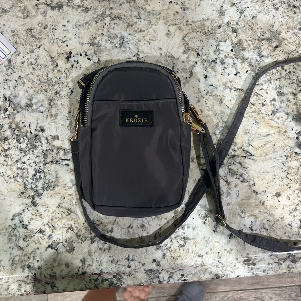 Black Crossbody Bag with Structured Design and Durable Fabric